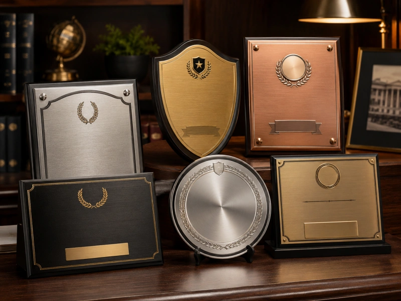 custom award metal plaques