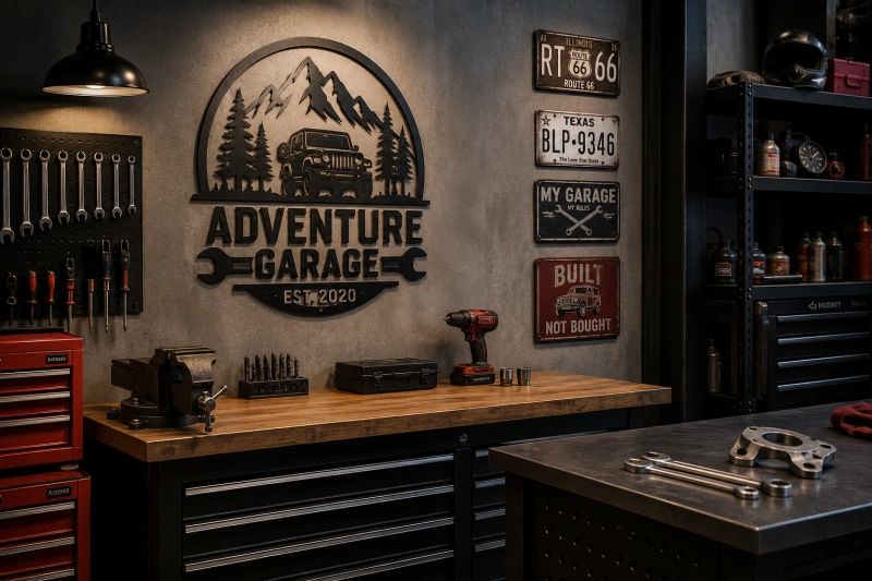 garage metal wall decor